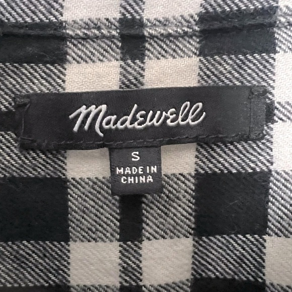 Madewell Contemporary Oversized Flannel Side-Button Shirt in Bridgeport Plaid - Picture 6 of 13